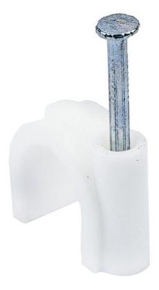 Imagem de Grampo Fixa Fio 5mm Miguelão Com 100 Peças Pro c/ Prego