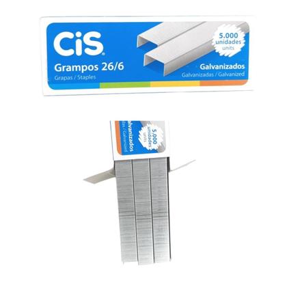 Imagem de Grampo Grampeador 26/6 Galvanizado C/5000 Unidade Escritório