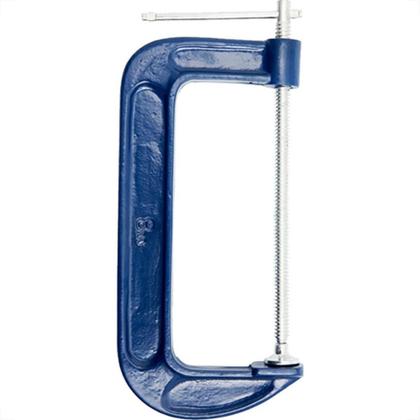 Imagem de Grampo Marceneiro Tipo C Brasfort Profissional 8 Azul
