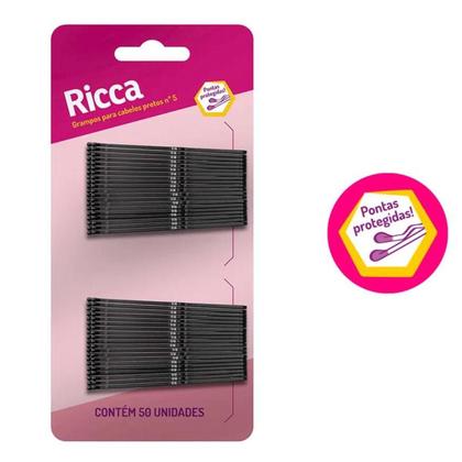 Imagem de Grampo Para Cabelos Pretos Nº 5 Ricca Cód.340