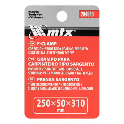 Imagem de Grampo para carpinteiro tipo sargento, 250 x 50 x 310mm, 1pc // mtx