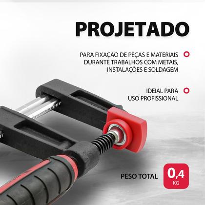 Imagem de Grampo para carpinteiro tipo sargento, 250 x 50 x 310mm, 1pc // mtx