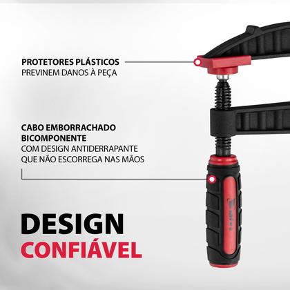 Imagem de Grampo para carpinteiro tipo sargento, 250 x 50 x 310mm, 1pc // mtx