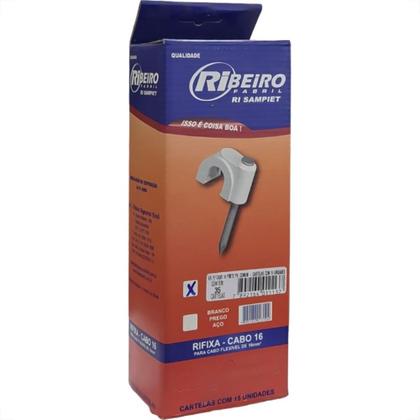 Imagem de Grampo Para Fio Rifix Cabo 16Mm Preto Caixa Com 35 Pacotes