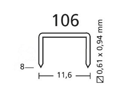 Imagem de Grampo Rocama 106 8 para Grampeador Manual
