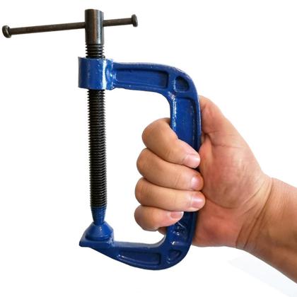 Imagem de Grampo Sargento 100Mm Fixação Tipo C 4 Pol. Para Marceneiro