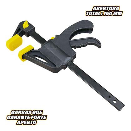 Imagem de Grampo Sargento De Aperto Rápido P/ Marceneiro 45x150 Mm