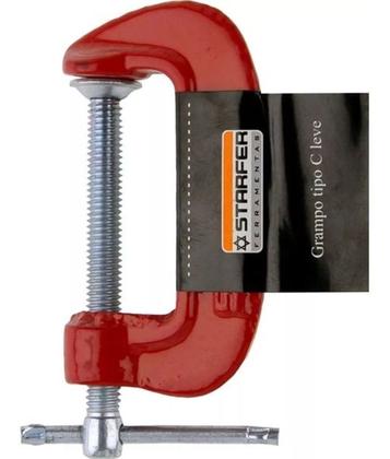 Imagem de Grampo Sargento Leve Tipo C Starfer 6 Polegadas Para Marceneiro Kit com 10 unidades