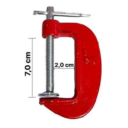 Imagem de Grampo Sargento Tipo C 2 Polegadas Marcenaria 50mm Aço Metal Profissional