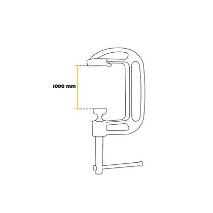 Imagem de Grampo Sargento Tipo C 4" Polegadas Com Aperto Em Rosca