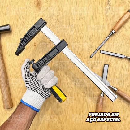 Imagem de Grampo Sargento Tipo F Profissional Marceneiro 100 X 300 Mm
