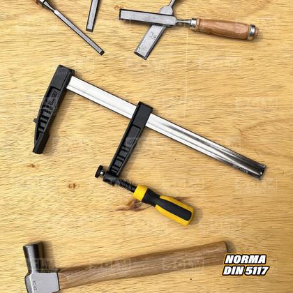 Imagem de Grampo Sargento Tipo F Profissional Marceneiro 100 X 300 Mm