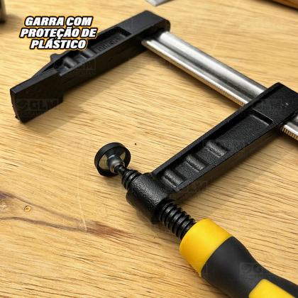 Imagem de Grampo Sargento Tipo F Profissional Marceneiro 100 X 300 Mm