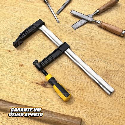 Imagem de Grampo Sargento Tipo F Profissional Marceneiro 100 X 300 Mm