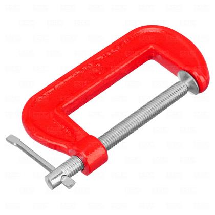 Imagem de Grampo Tipo C Leve Jogo P/ Marceneiro Kit 3 Peças 1, 2 E 3''