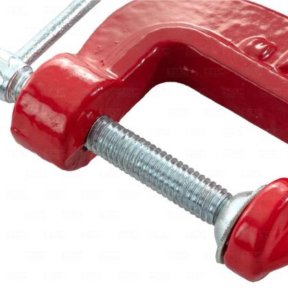 Imagem de Grampo Tipo C Leve Jogo P/ Marceneiro Kit 3 Peças 1, 2 E 3''