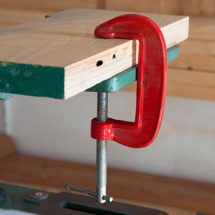 Imagem de Grampo Tipo C Leve Jogo P/ Marceneiro Kit 3 Peças 1, 2 E 3''