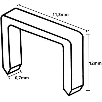 Imagem de Grampos 12Mm Tipo Reto Grampeador De Pressão Com 3000 Un