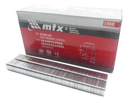 Imagem de Grampos 8mm Para Grampeador Pneumático 576549 Mtx Prata