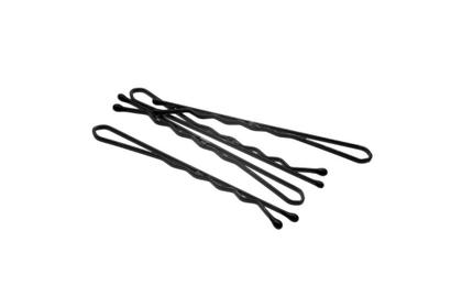 Imagem de Grampos De Aço Para Cabelos Escuros Nº 5 - Cartela Com 50 Unidades. Preto