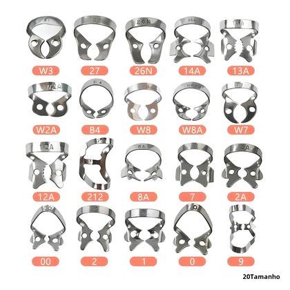 Imagem de Grampos de Barragem Dentária de Aço Inoxidável com Clipes de Borracha