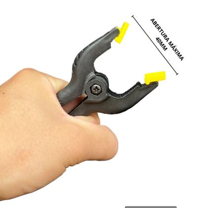 Imagem de Grampos Sargento Kit C/ 4 Grampos Nylon Marceneiro 3 Pol 