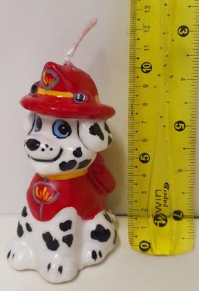 Imagem de Grande Vela de Aniversário Decoração Festa Patrulha Canina Bombeiro Marshall