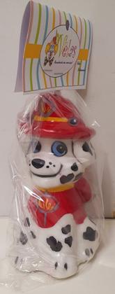 Imagem de Grande Vela de Aniversário Decoração Festa Patrulha Canina Bombeiro Marshall