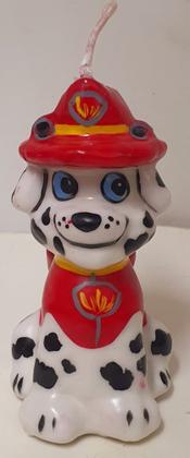 Imagem de Grande Vela de Aniversário Decoração Festa Patrulha Canina Bombeiro Marshall