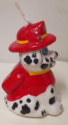 Imagem de Grande Vela de Aniversário Decoração Festa Patrulha Canina Bombeiro Marshall