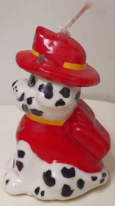 Imagem de Grande Vela de Aniversário Decoração Festa Patrulha Canina Bombeiro Marshall