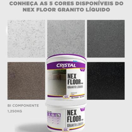 Imagem de Granito Líquido Autonivelante Resistente Nex Floor 1,25kg Branco Brilhante