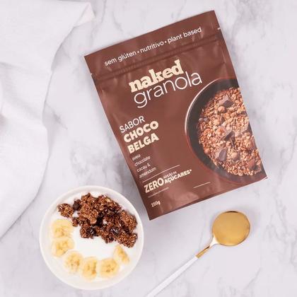 Imagem de Granola Choco Belga Aveia, Chocolate, Cacau e Amendoim 250g - Naked