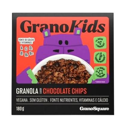 Imagem de Granola GranoKids Chocolate Chips Sem Glúten GranoSquare 180g