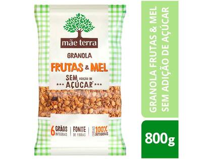 Imagem de Granola Mãe Terra Integral Sem Açúcar - Frutas e Mel 800g