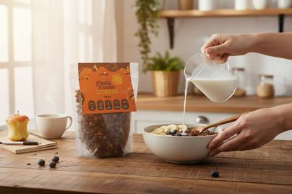 Imagem de Granola Premium Chocolate Meio Amargo 300 Gr Artesanal Crocante Com Nuts E Cacau
