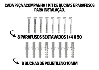 Imagem de Grapa Suporte Para Pia Parafusar Super Reforçado mão francesa com 2 Unidades e Kit de instalação