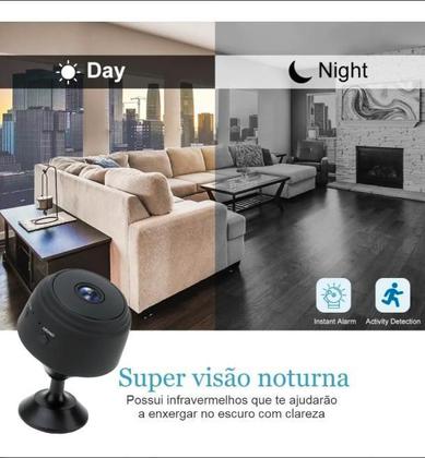 Imagem de Grava Vídeo E Áudio Mini Camera Espiã Wifi Segurança