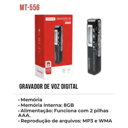 Imagem de Gravador de Voz 8GB 140 Horas com VOR e Display LCD