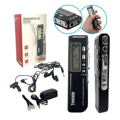 Imagem de Gravador Digital Portátil C/ Entrada Microfone 8gb Tomate