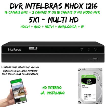 Imagem de  Gravador Dvr Multi HD Mhdx 1216 C/HD 2TB