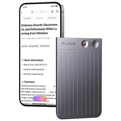 Imagem de Gravador Voz Ia Transcrição Automática Com 64gb Plaud Note