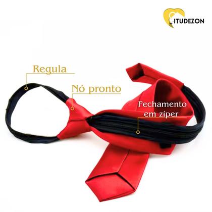 Imagem de Gravat Slim Social Com Nó Pronto E zíper Infantil RN a 6 Anos