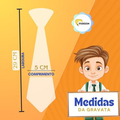 Imagem de Gravat Slim Social Com Nó Pronto E zíper Infantil RN a 6 Anos