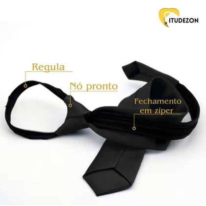 Imagem de Gravat Slim Social Com Nó Pronto E zíper Infantil RN a 6 Anos