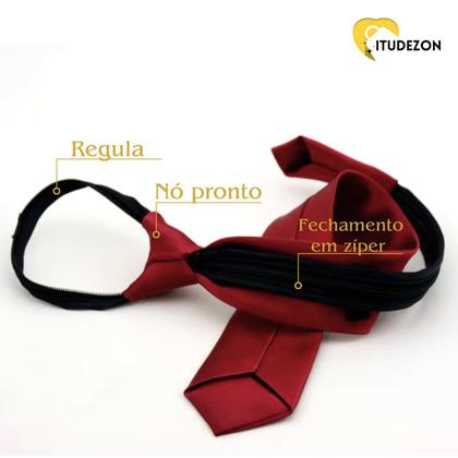 Imagem de Gravat Slim Social Com Nó Pronto E zíper Infantil RN a 6 Anos