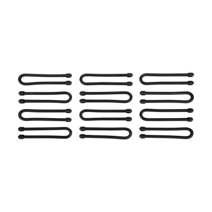 Imagem de Gravata de equipamento original Twist Tie Nite Ize, pacote de 6 polegadas com 12 polegadas - preta