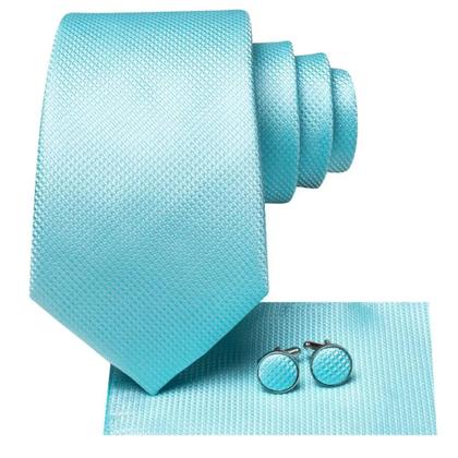 Imagem de Gravata de Seda Azul Clara para Casamento - 8,5cm - Hi-tie