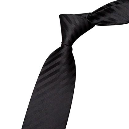 Imagem de Gravata jacquard slim Casamento Executivo Aniversário Preto