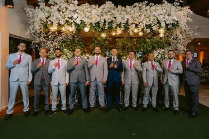 Imagem de Gravata Social Slim Varias Cores para Padrinhos Casamentos Eventos Kit com 12